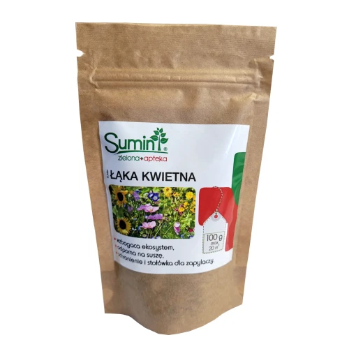 W mieszance na łąkę kwietną jest 100 g nasion.