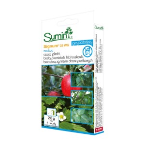 Signum 33 WG 2,5 g – preparat na szarą pleśń, białą plamistość liści i brunatną zgniliznę drzew pestkowych – Sumin