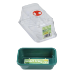 Zestaw: Mini pokrywka do tacy wysiewowej + Mini taca do wysiewu z otworami - 16,5x9,5 cm – Garland