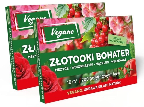 Złotooki bohater Vegano - 400 larw - 20 m² ochrony