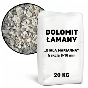 Dolomit łamany „Biała Marianna” 8-16 mm – 20 kg