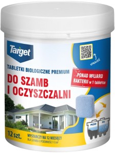 Tabletki biologiczne Premium do szamb i oczyszczalni Target 12 sztuk