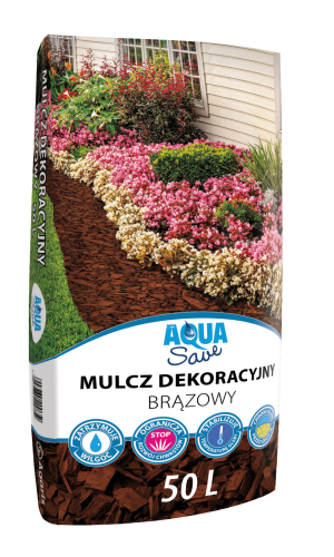 Mulcz dekoracyjny Aqua Save – brązowy – 50 l (paleta 48 szt.)