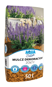Mulcz dekoracyjny Aqua Save – żółty – 50 l (paleta 48 szt.)