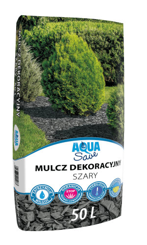 Mulcz dekoracyjny Aqua Save – szary – 50 l (paleta 48 szt.)