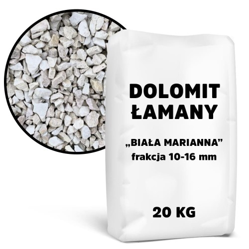 Dolomit łamany „Biała Marianna” 10-16 mm – 20 kg