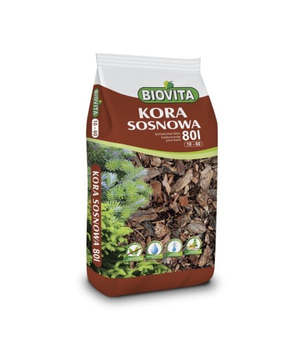Kora Sosnowa mielona 10-36 mm – paleta 45 x 80 litrów Biovita