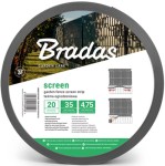 Taśma ogrodzeniowa grafitowa Bradas 4,75 cm x 35 m