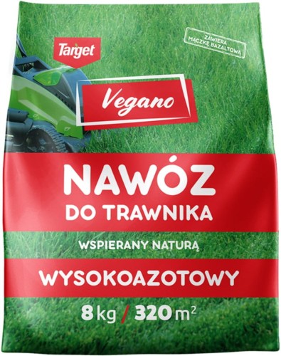 Wysokoazotowy nawóz do trawnika Vegano – wspierany naturą Target 8 kg