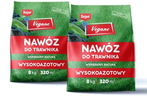 Wysokoazotowy nawóz do trawnika Vegano – wspierany naturą Target 2x8 kg