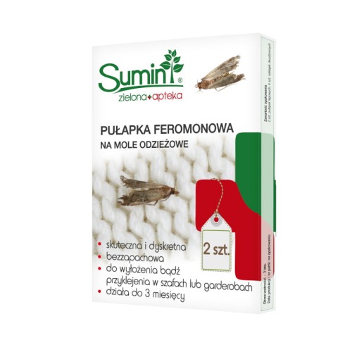 Pułapka feromonowa na mole odzieżowe Sumin 2 sztuki