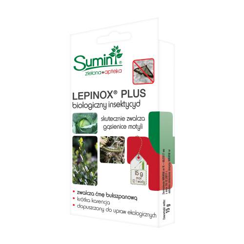 Biopreparat na gąsienice i ćmę bukszpanową Lepinox Plus Sumin 15 g