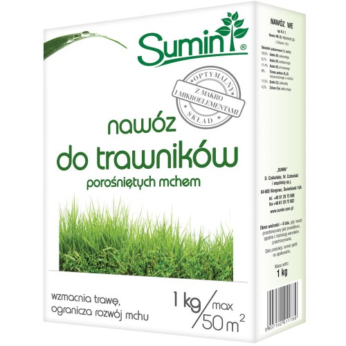 Nawóz do trawy z mchem Antymech Sumin 1 kg